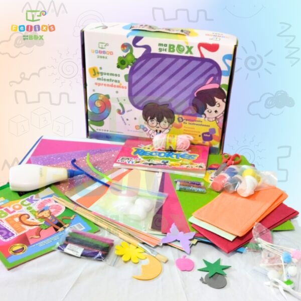 Kit creativo para que los niños puedan pintar y modelar sus propias ideas.